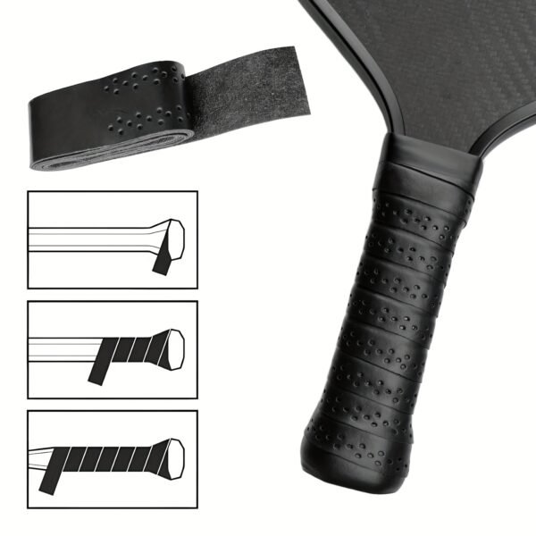 Pickleball Racket with Perforated Sweat-Absorbing Grip